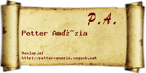 Petter Amázia névjegykártya